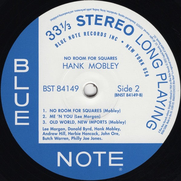 Hank Mobley – No Room For Squares (LP Vinyl)