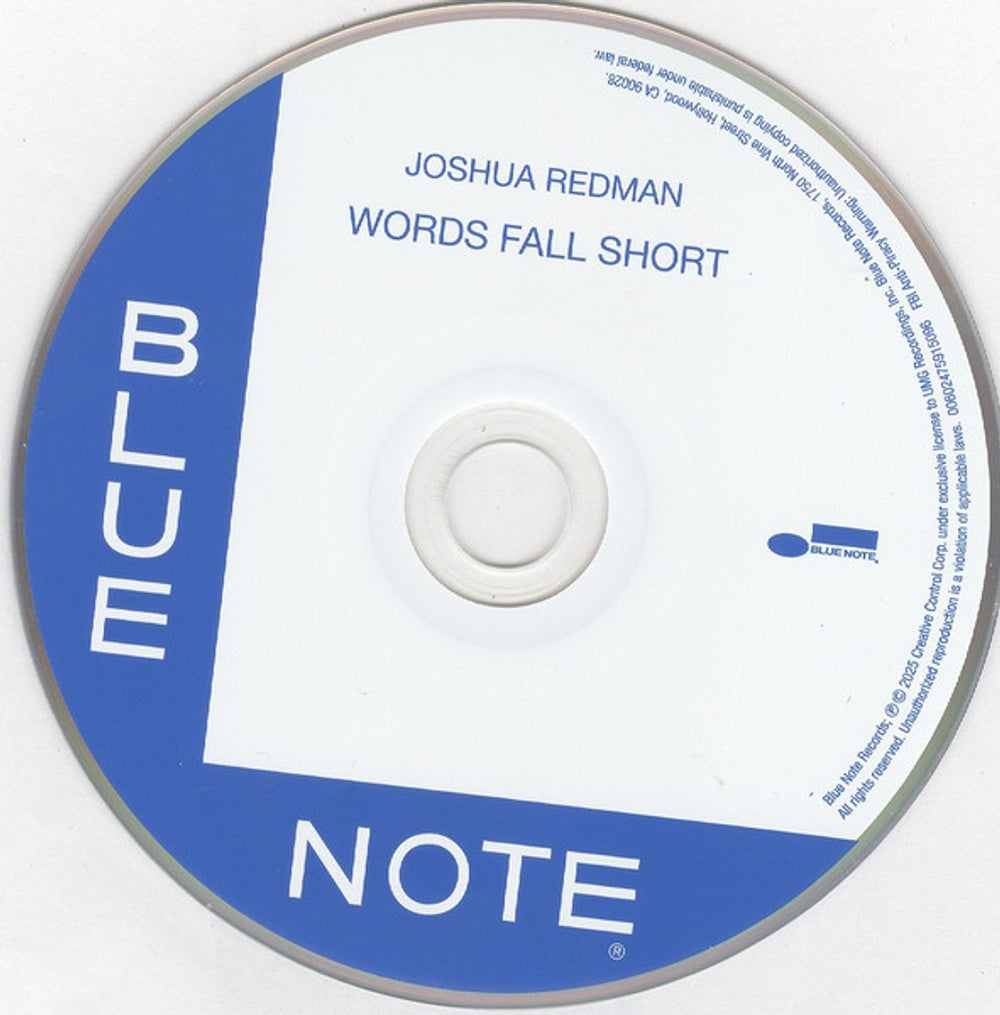 Joshua Redman – Words Fall Short (CD)