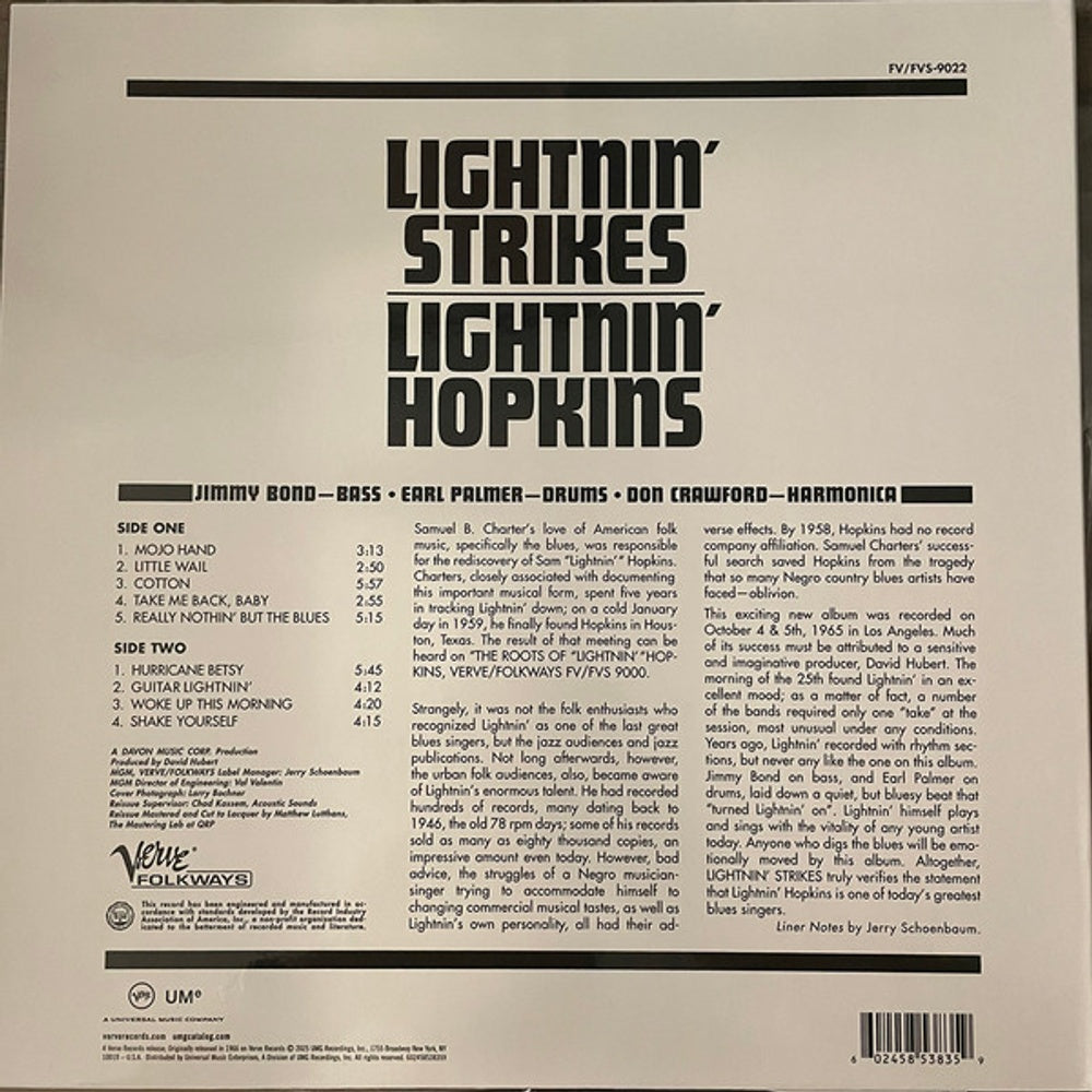 Lightnin Hopkins – Lightnin Strikes (LP Vinyl)