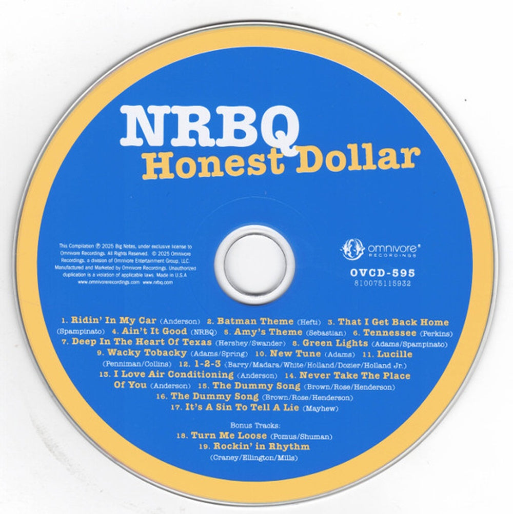 NRBQ – Honest Dollar (CD)