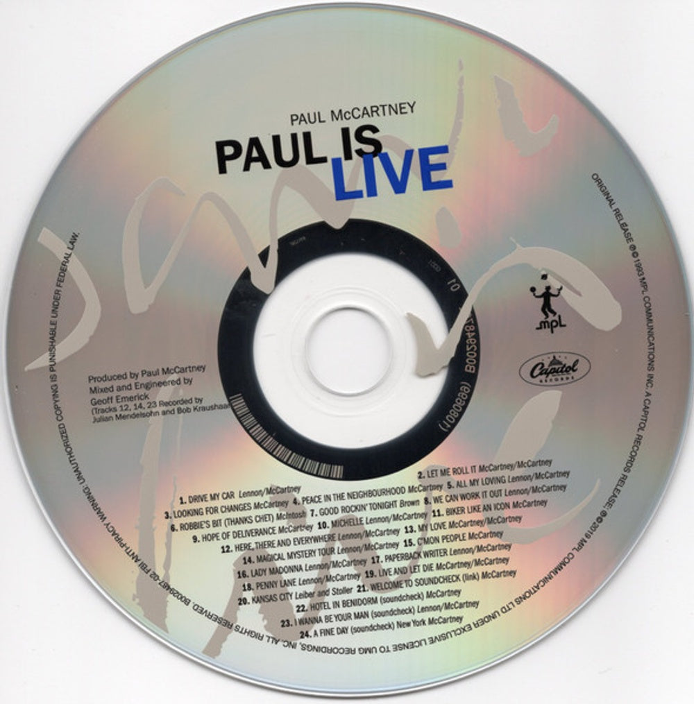Paul McCartney – Paul Is Live (CD)