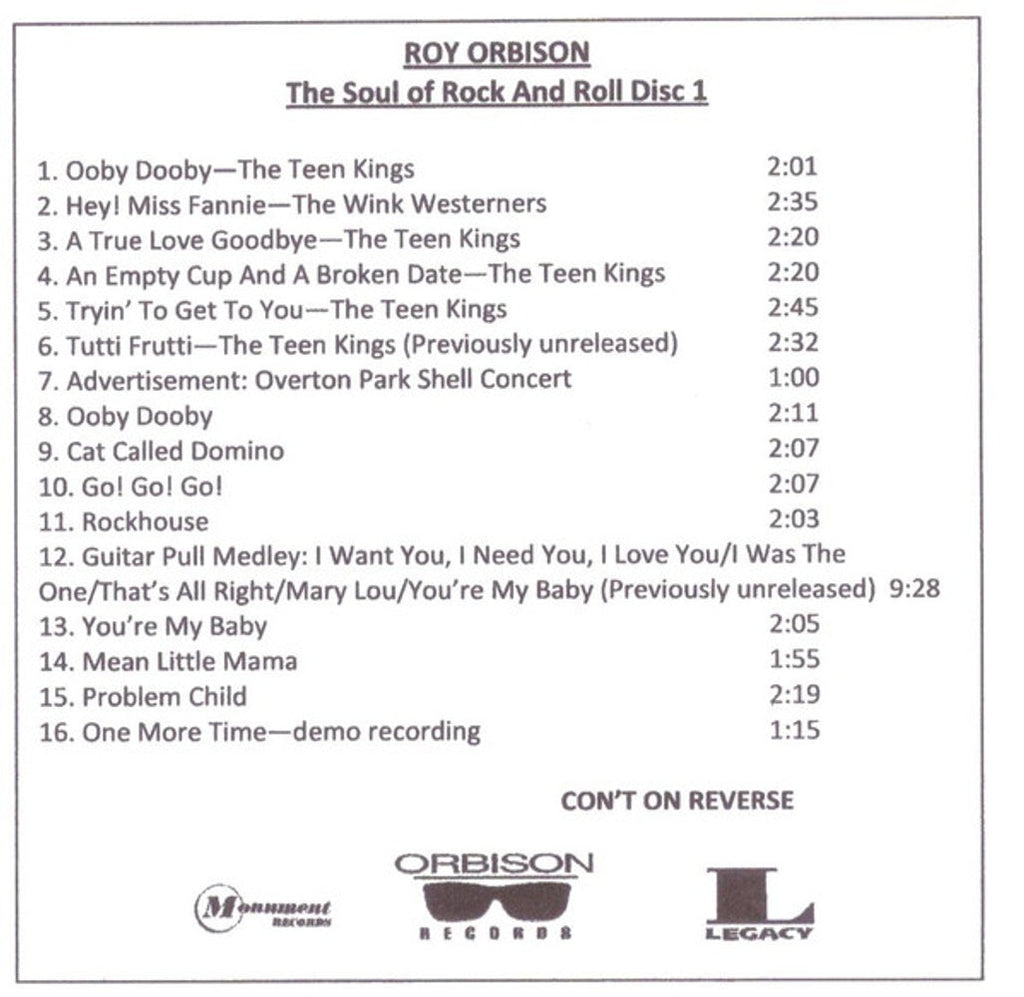 Roy Orbison – The Soul Of Rock and Roll (4-CD)