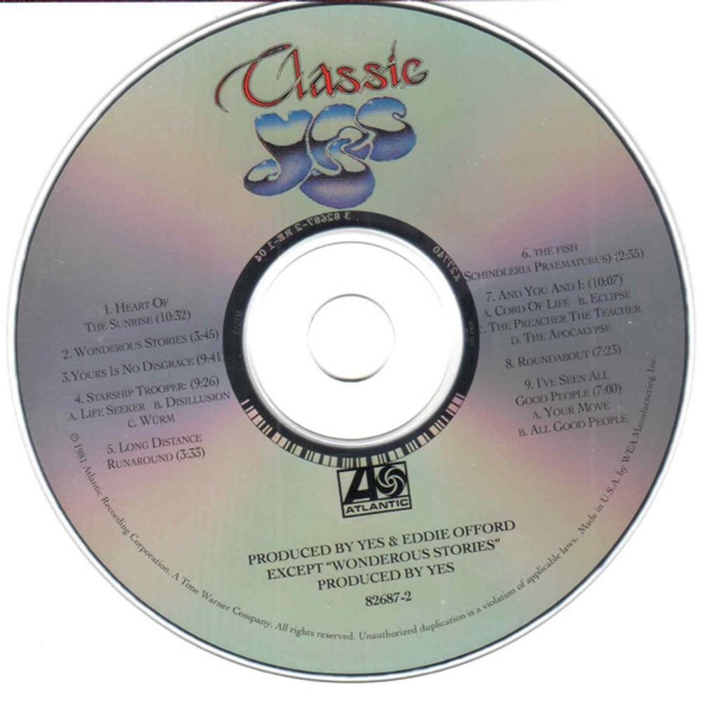 Yes – Classic Yes (CD)