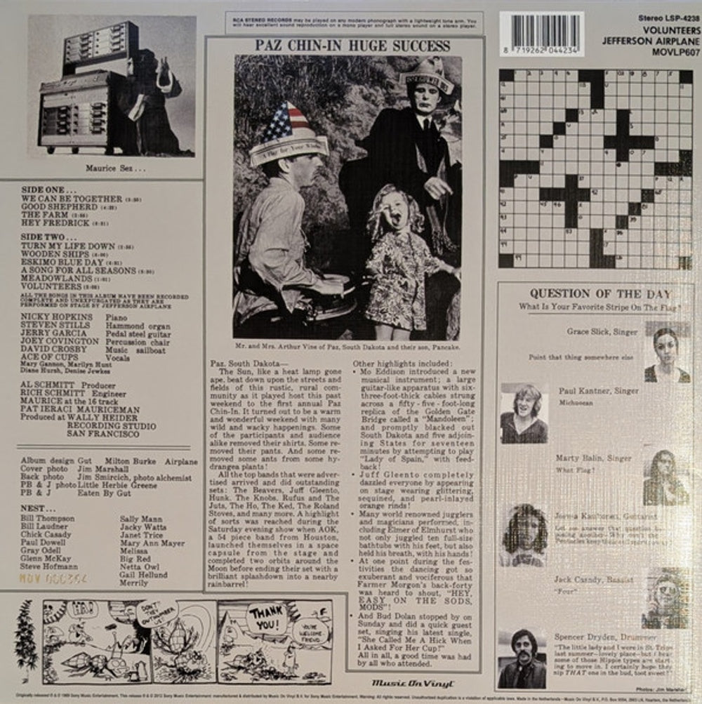 Jefferson Airplane – Volunteers (180 Gram Blue LP Vinyl)