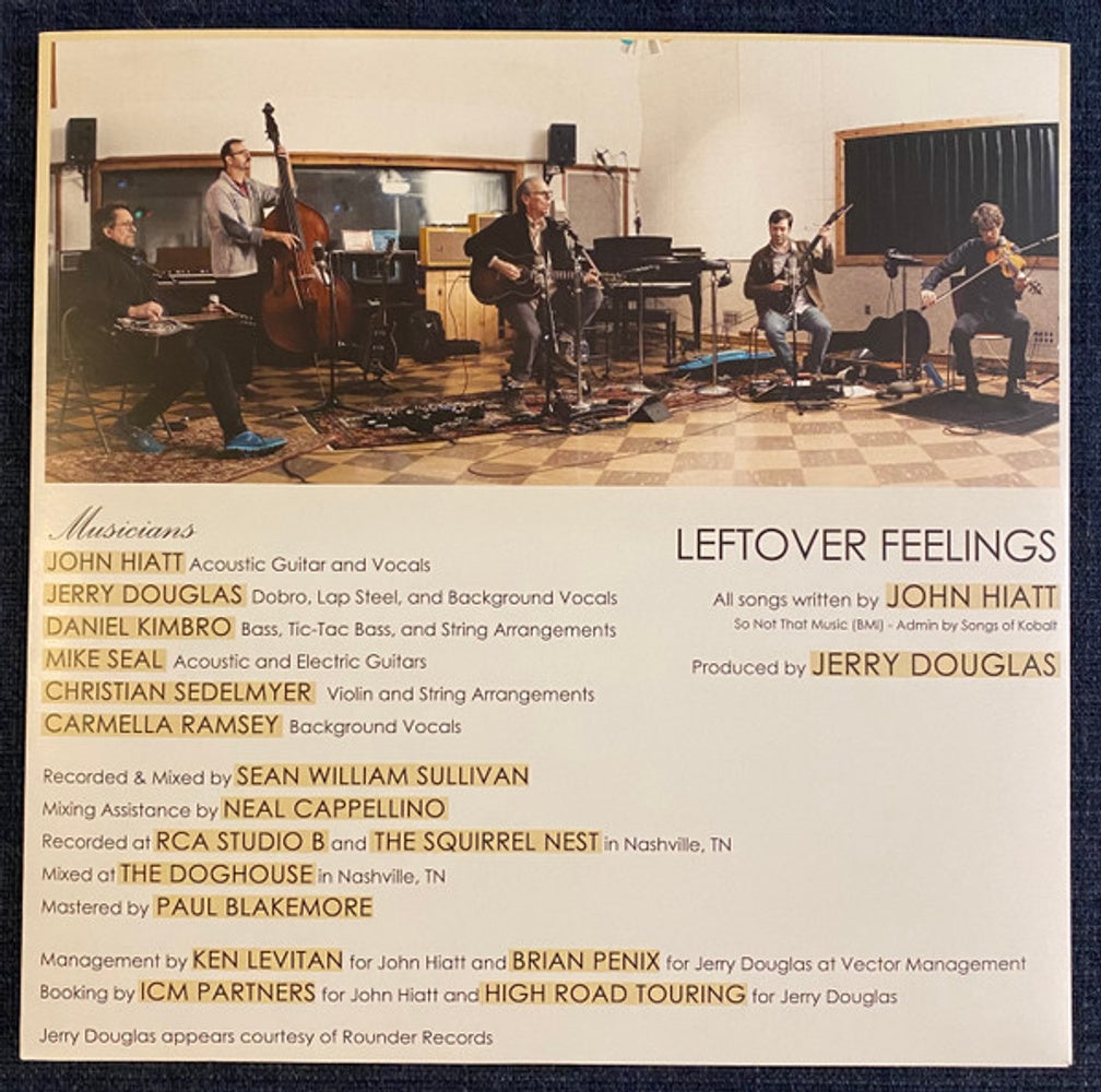 John Hiatt with The Jerry Douglas Band – Leftover Feelings (Limited Edition Blue Marble LP Vinyl)