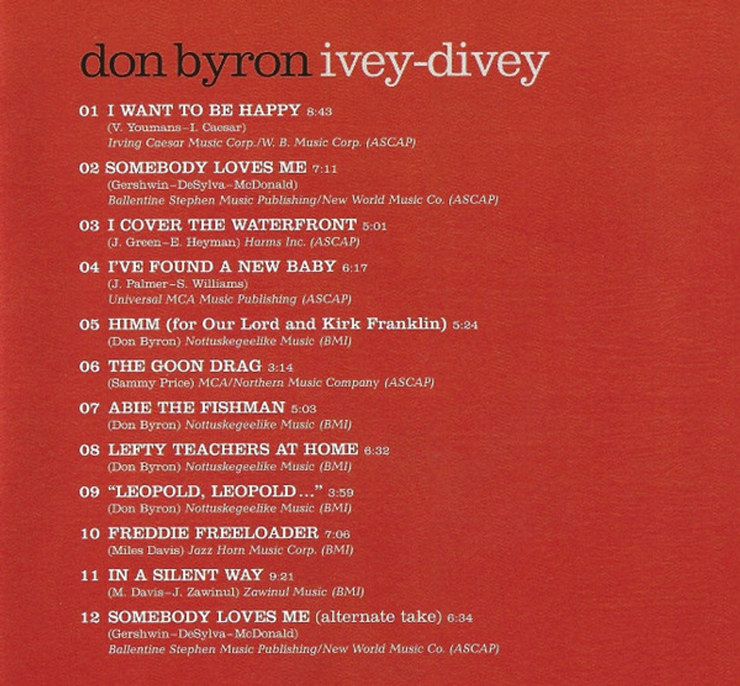 Don Byron – Ivey-Divey (CD)
