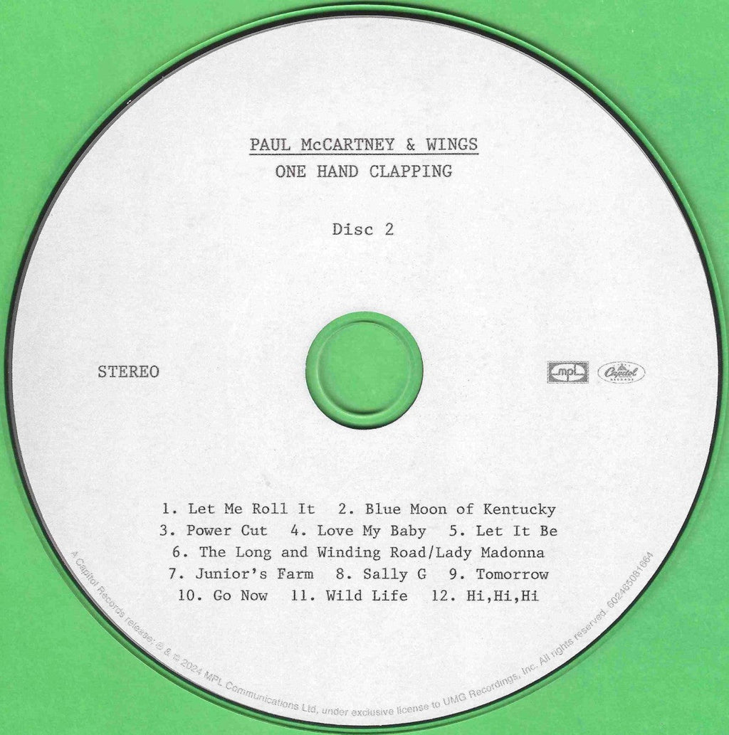 Paul McCartney And Wings – One Hand Clapping (2-CD)