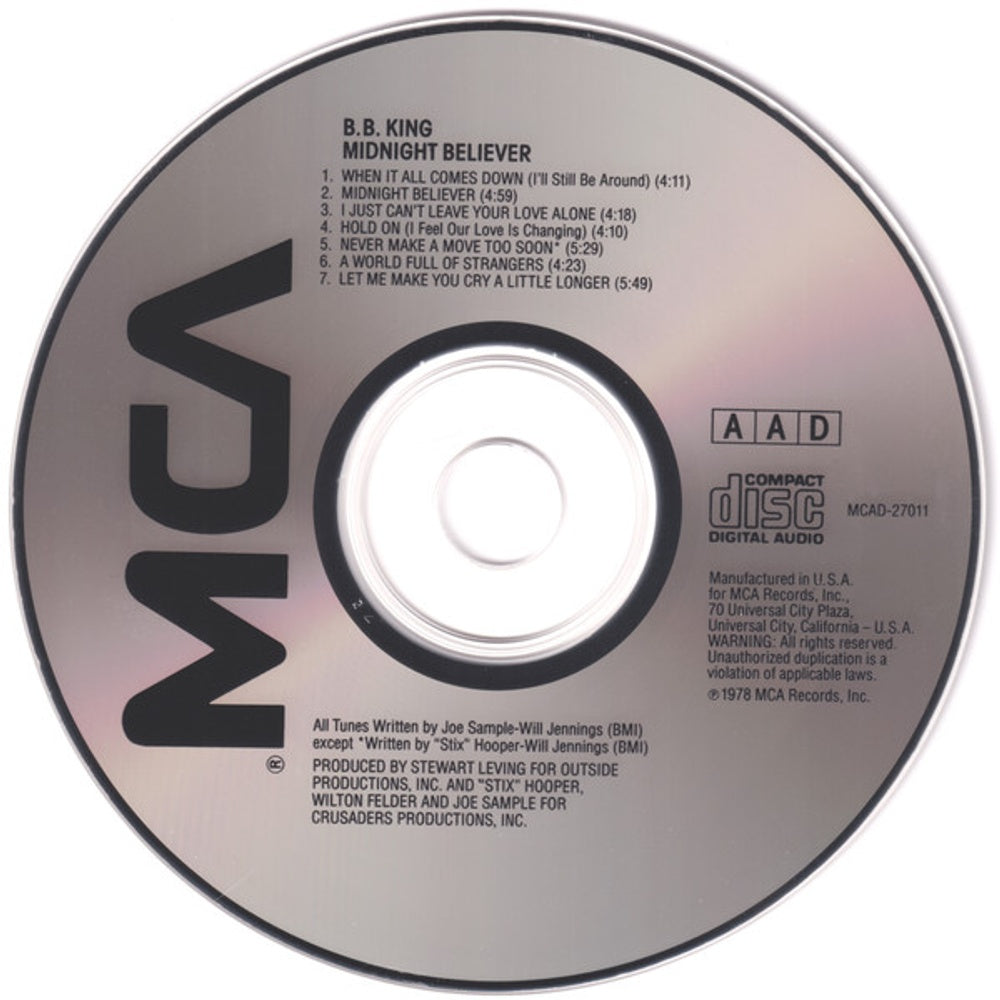 B.B. King – Midnight Believer (CD)