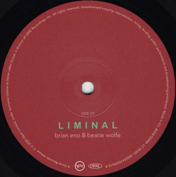 Brian Eno and Beatie Wolfe – Liminal (LP Vinyl)