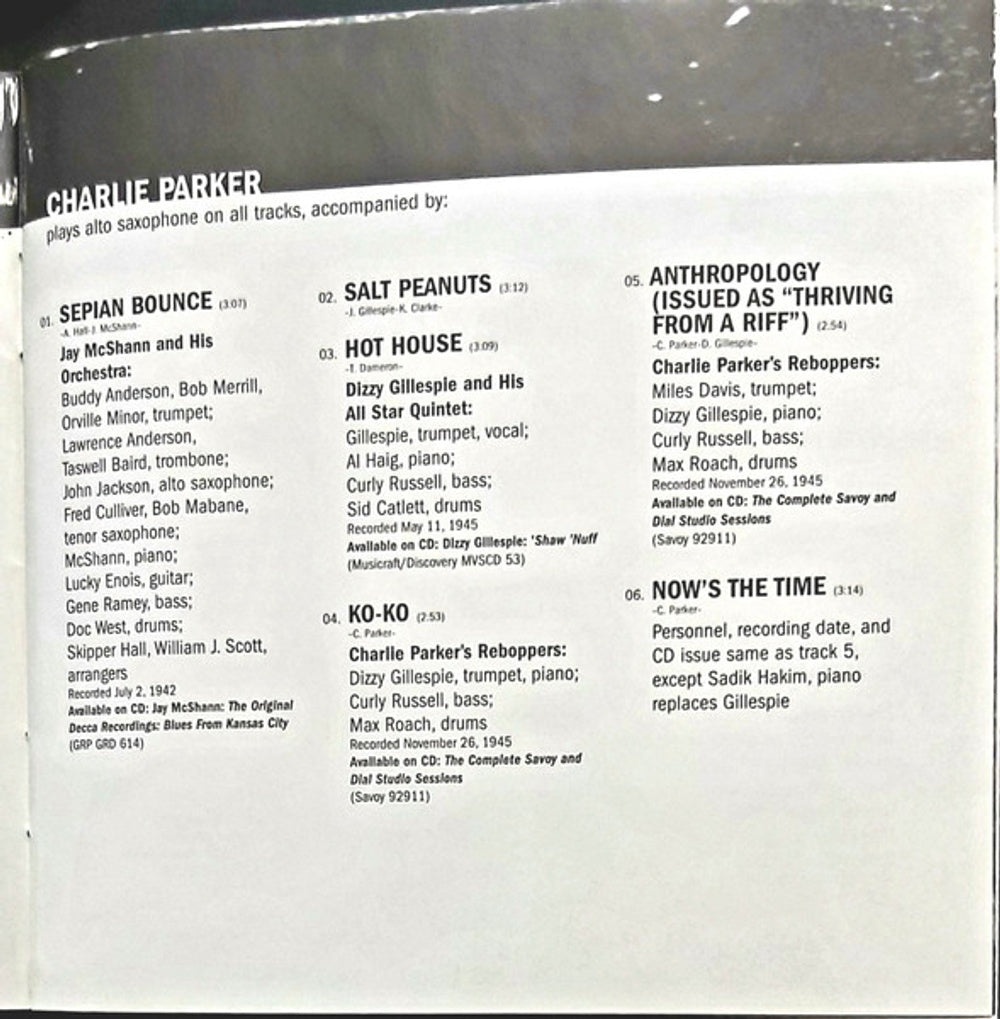 Charlie Parker – Ken Burns Jazz (CD)