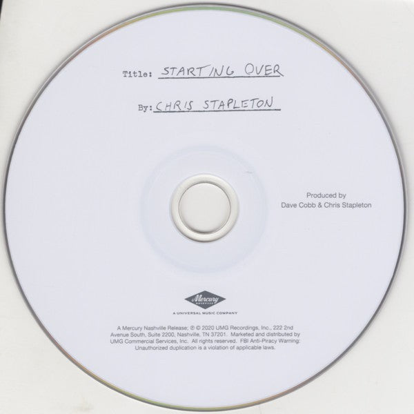 Chris Stapleton – Starting Over (CD)