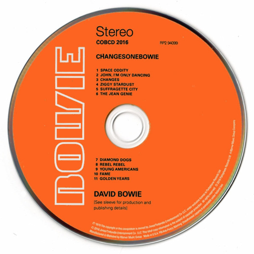 David Bowie – Changesonebowie (CD)