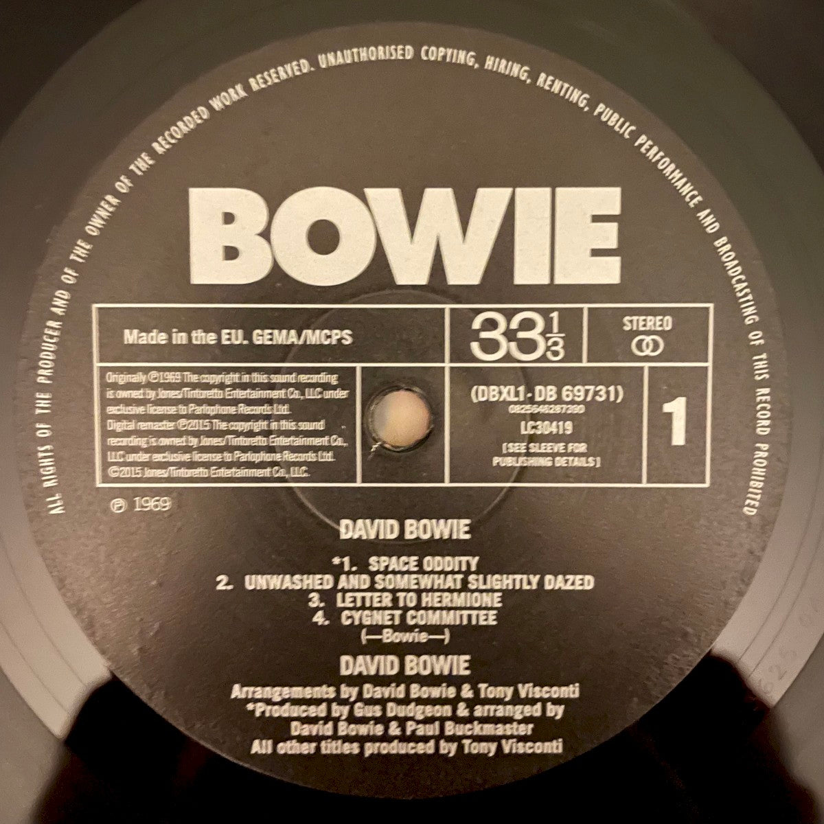 David Bowie – David Bowie Aka Space Oddity (LP Vinyl)