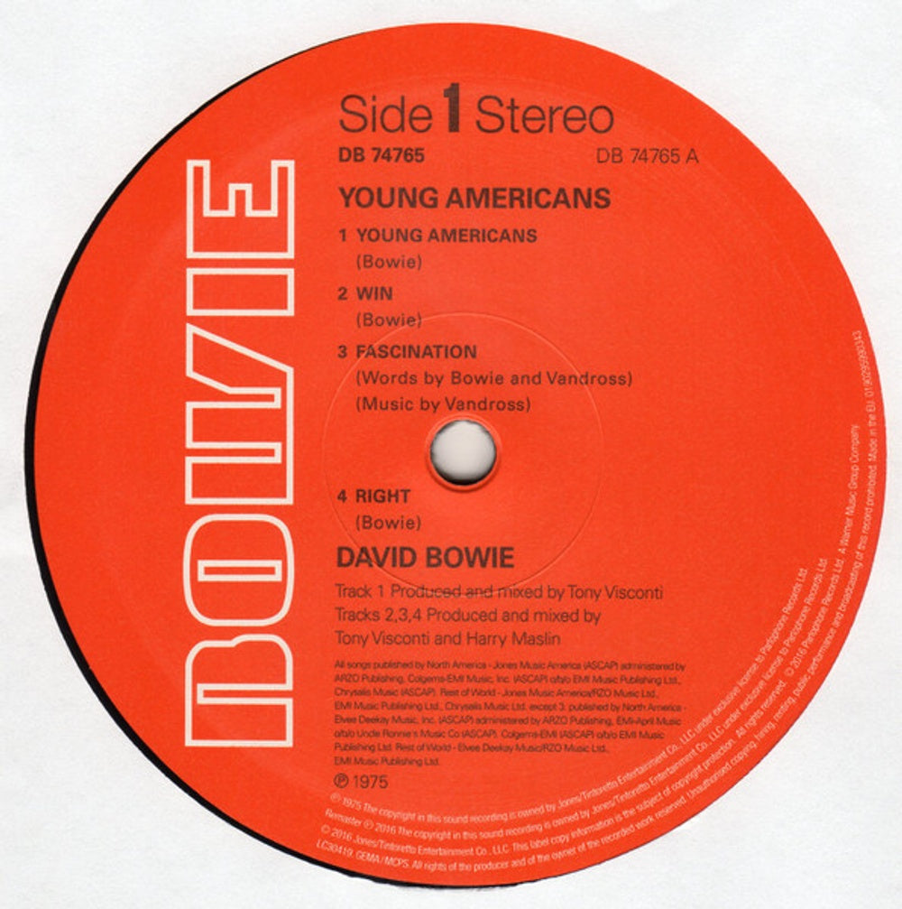 David Bowie – Young Americans: 2016 Remastered Version (LP Vinyl)