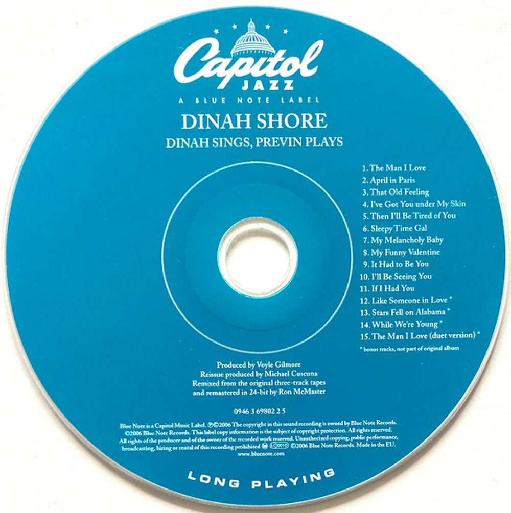 Dinah Shore – Dinah Sings Previn Plays (CD)