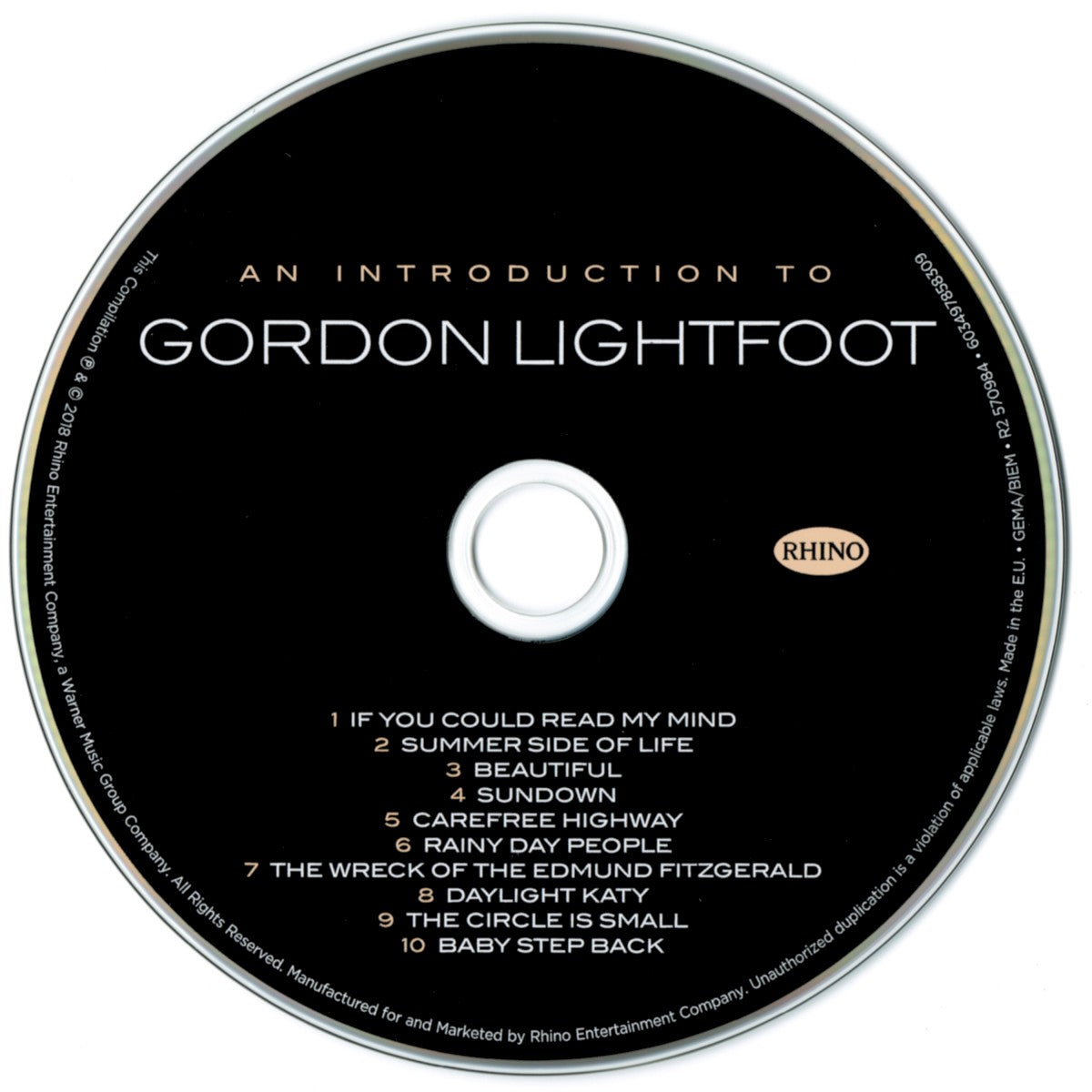 Gordon Lightfoot – An Introduction To (CD)