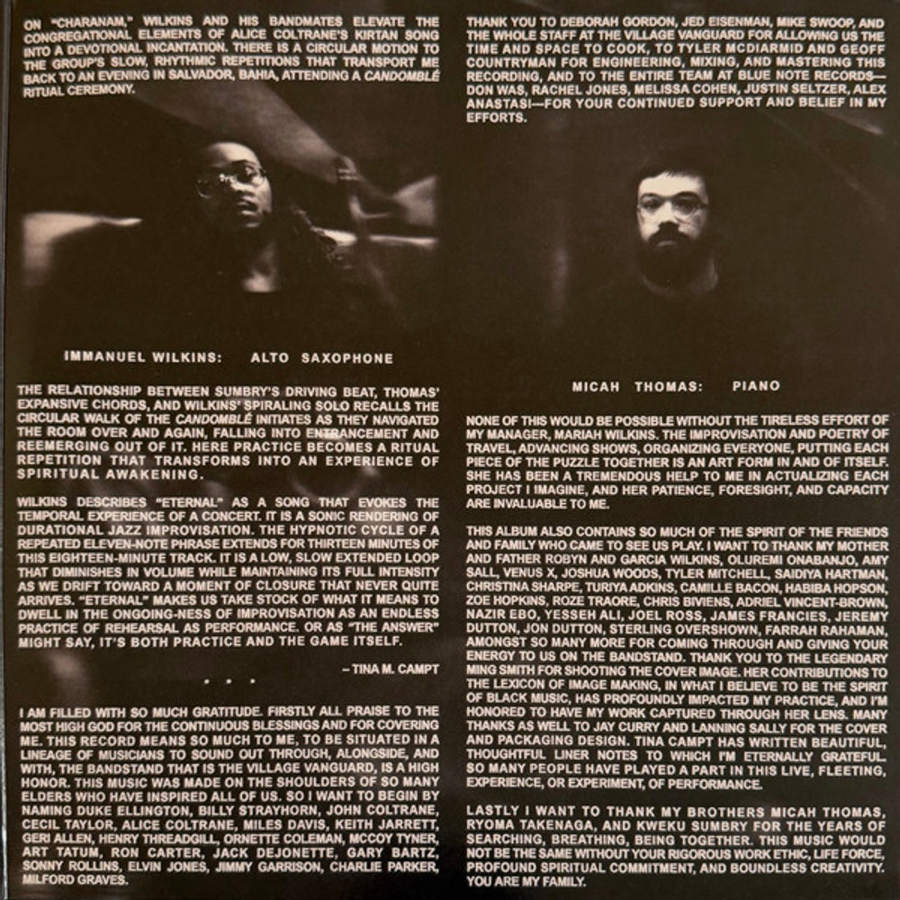 Immanuel Wilkins – Immanuel Wilkins Quartet: Live At The Village (LP Vinyl)