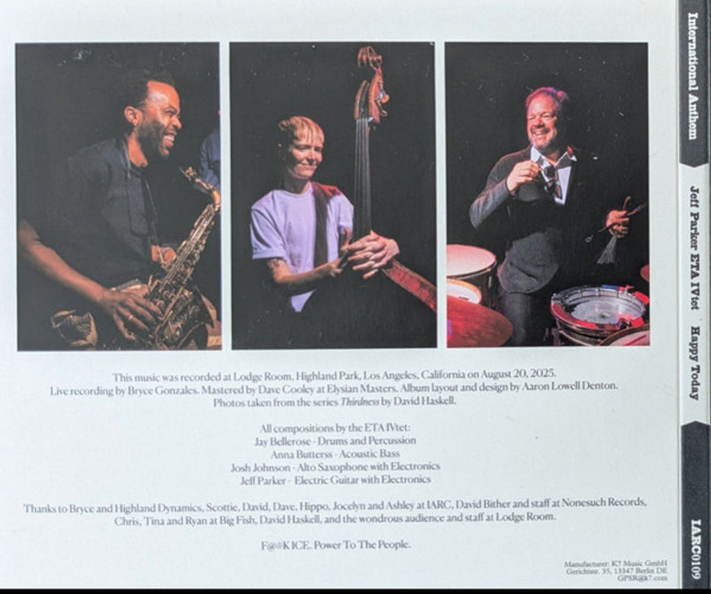 Jeff Parker & ETA IVtet – Happy Today (CD)