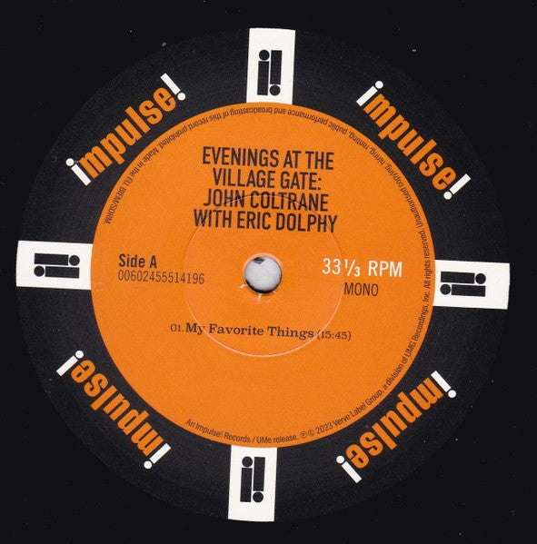John Coltrane – Evenings At The Village Gate: John Coltrane With Eric Dolphy (LP Vinyl)