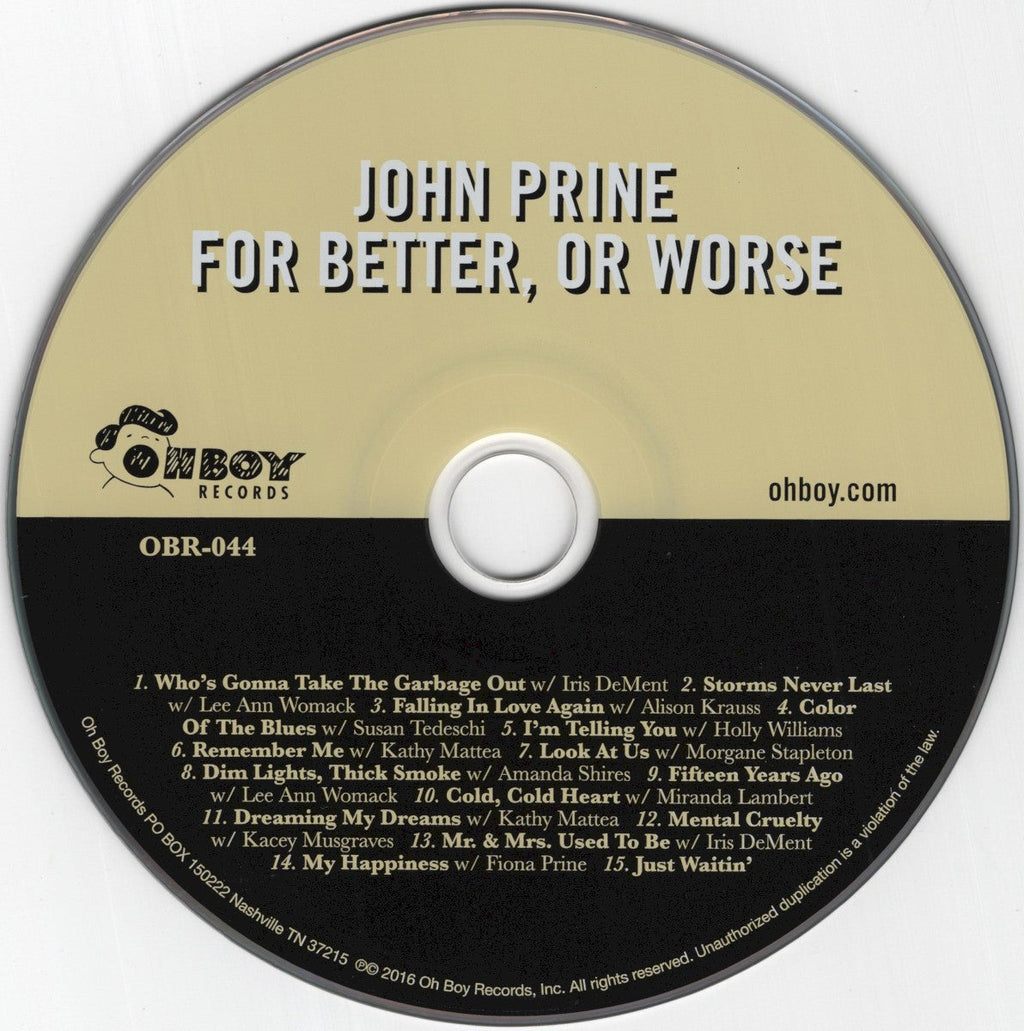 John Prine – For Better, Or Worse (CD)