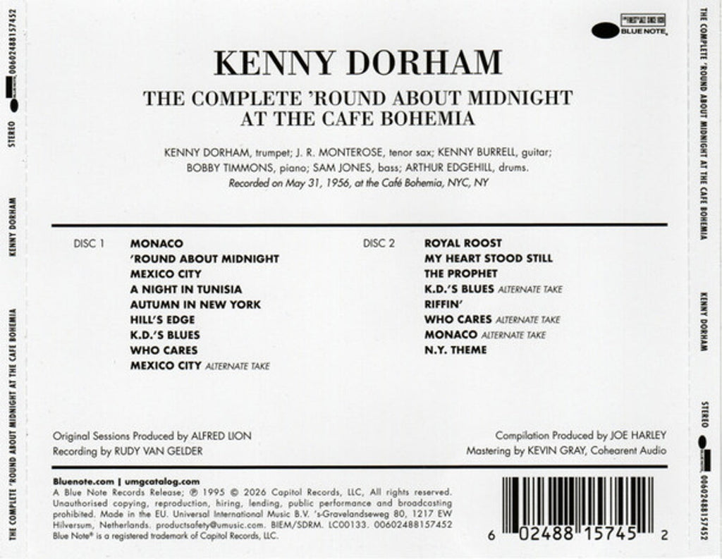 Kenny Dorham – Complete 'round About At The Cafe Bohemia (2-CD)
