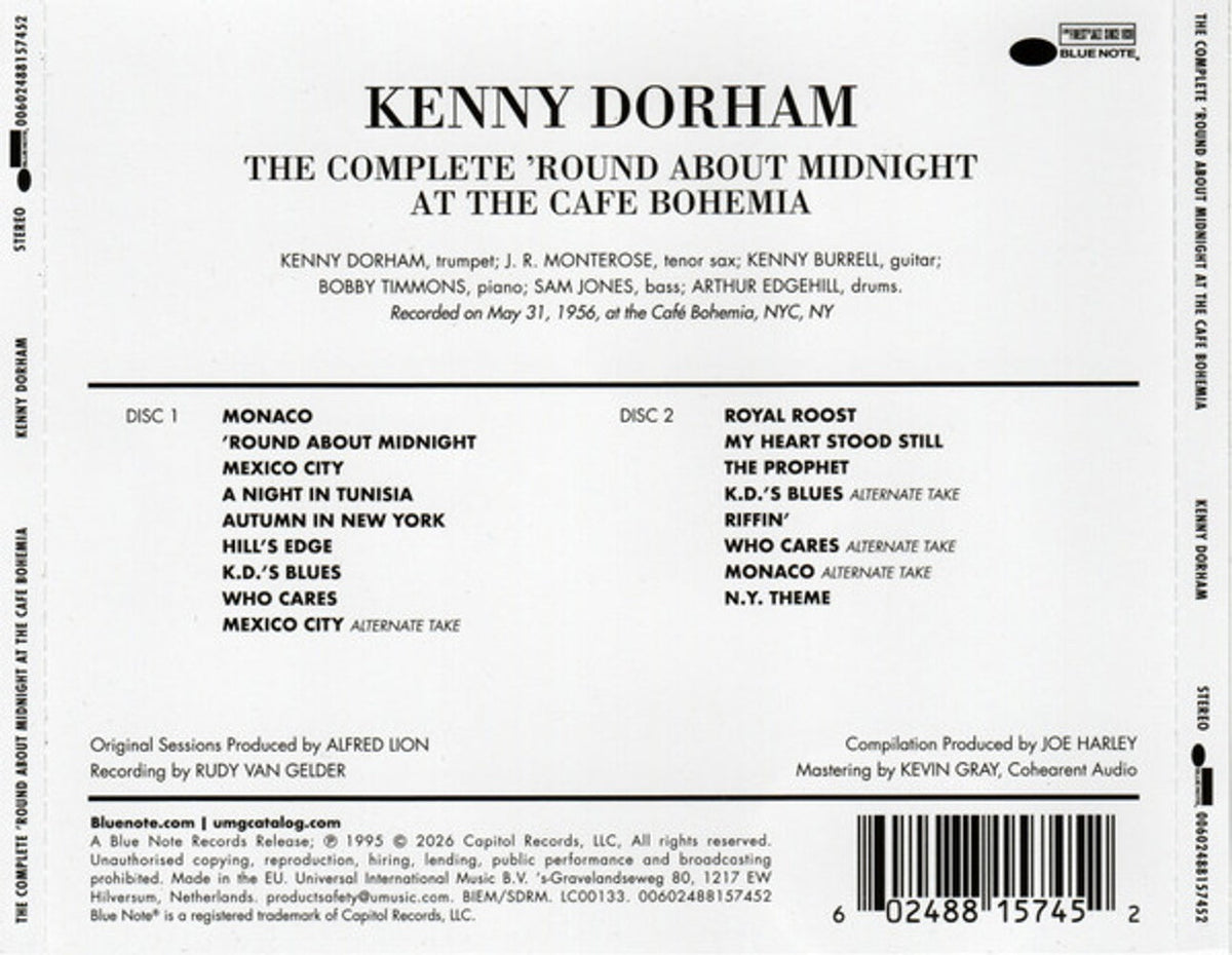 Kenny Dorham – Complete 'round About At The Cafe Bohemia (2-CD)