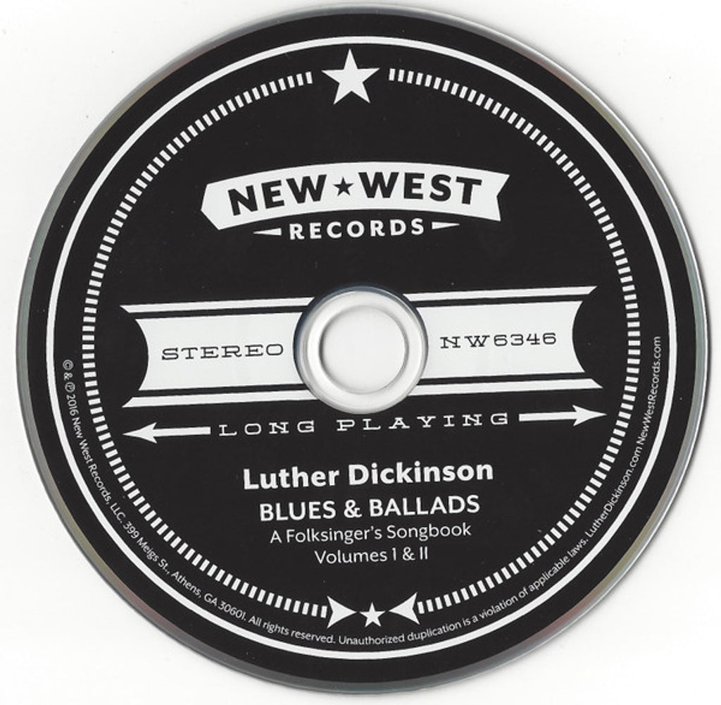 Luther Dickinson – Blues & Ballads (A Folksinger's Songbook) Volumes I & II (CD)