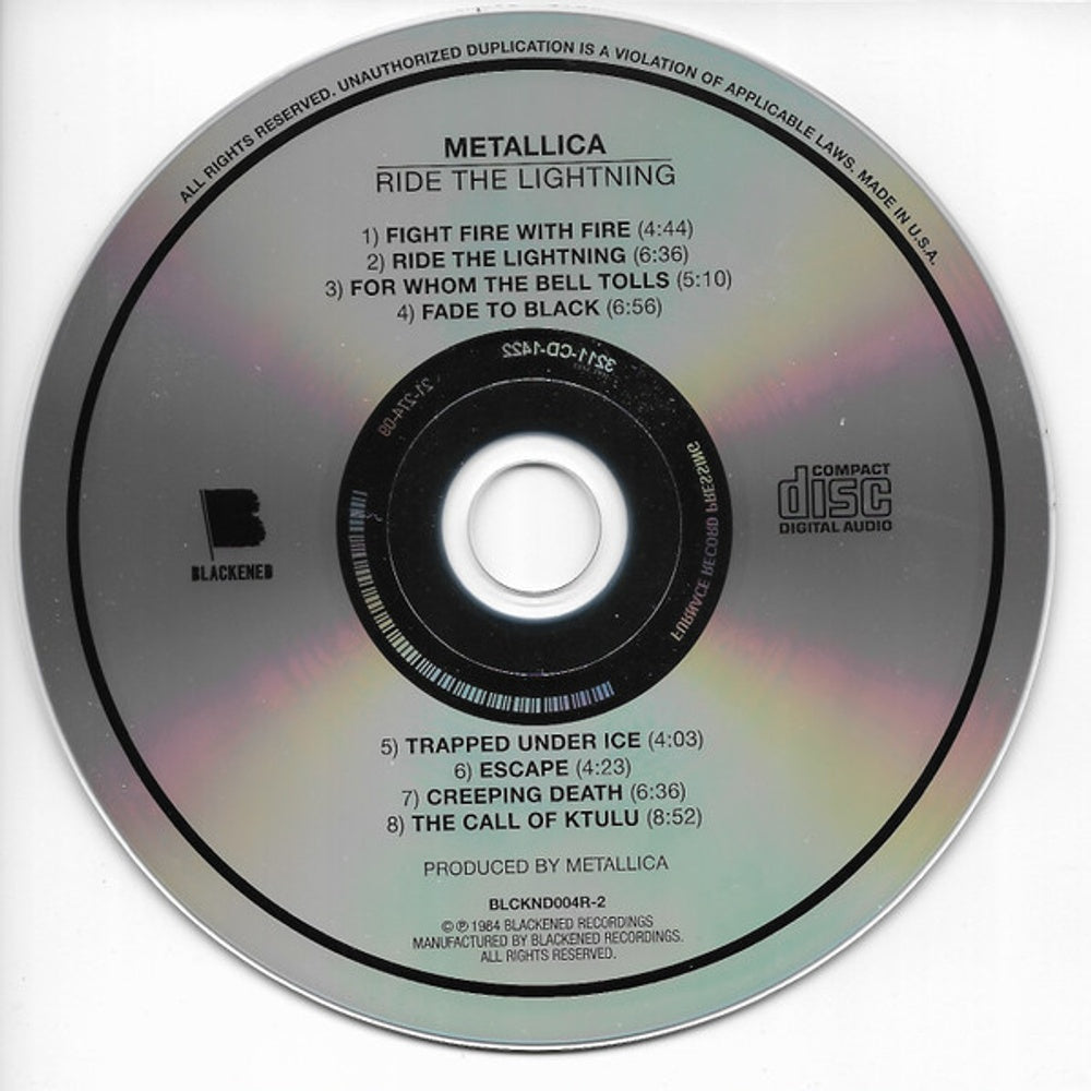 Metallica – Ride the Lightning (CD)