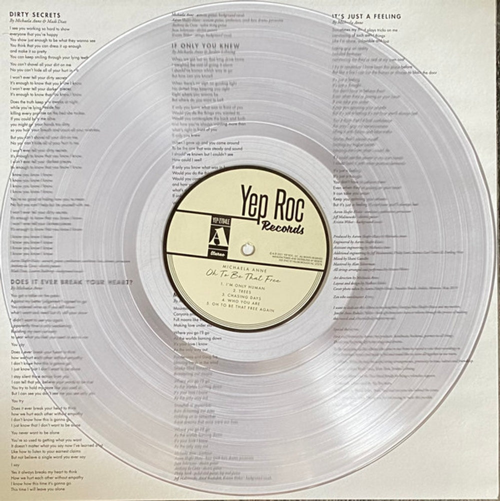 Michaela Anne – Oh To Be That Free (LP Clear Vinyl)