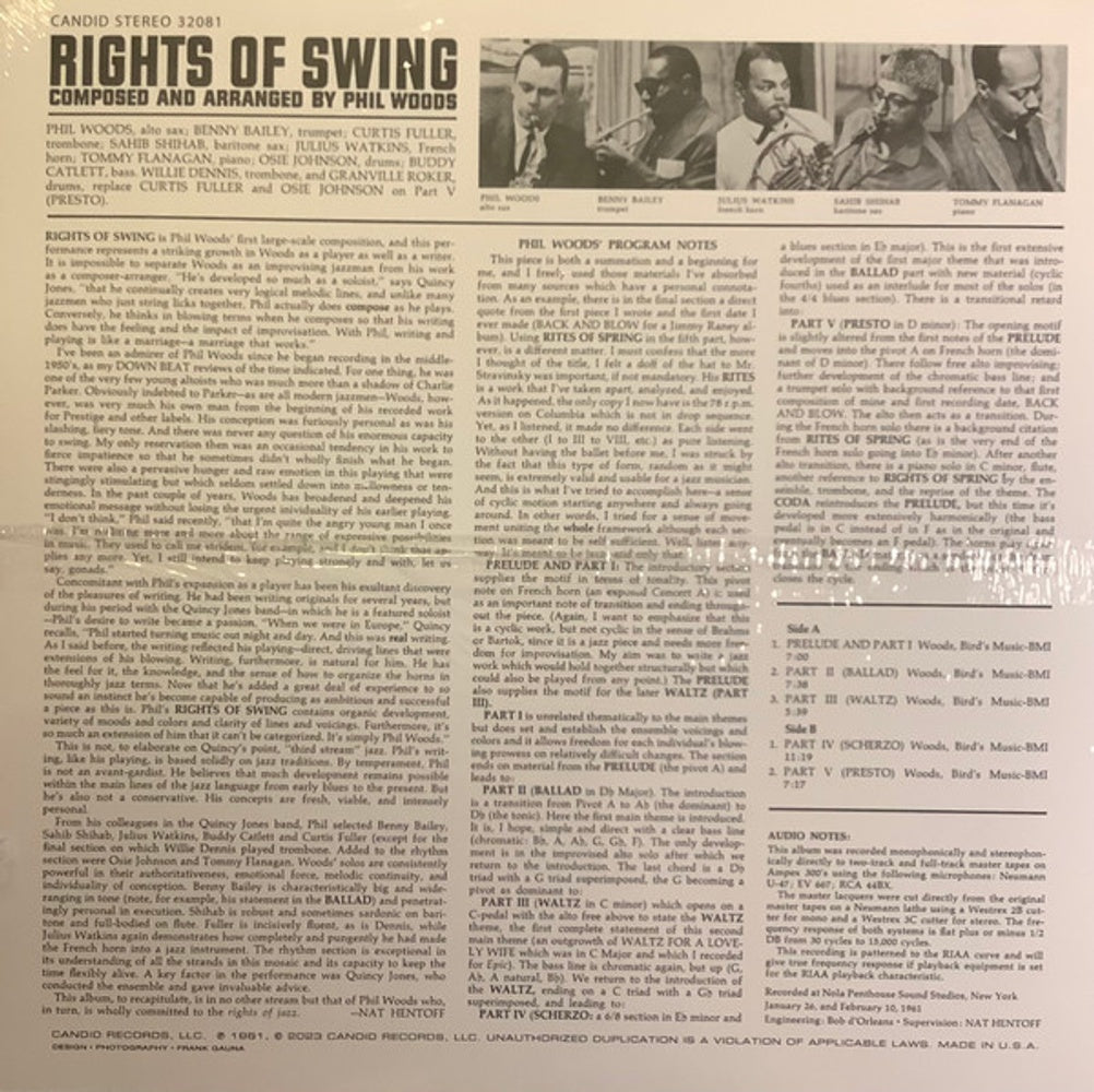 Phil Woods – Rights Of Swing (LP Vinyl)