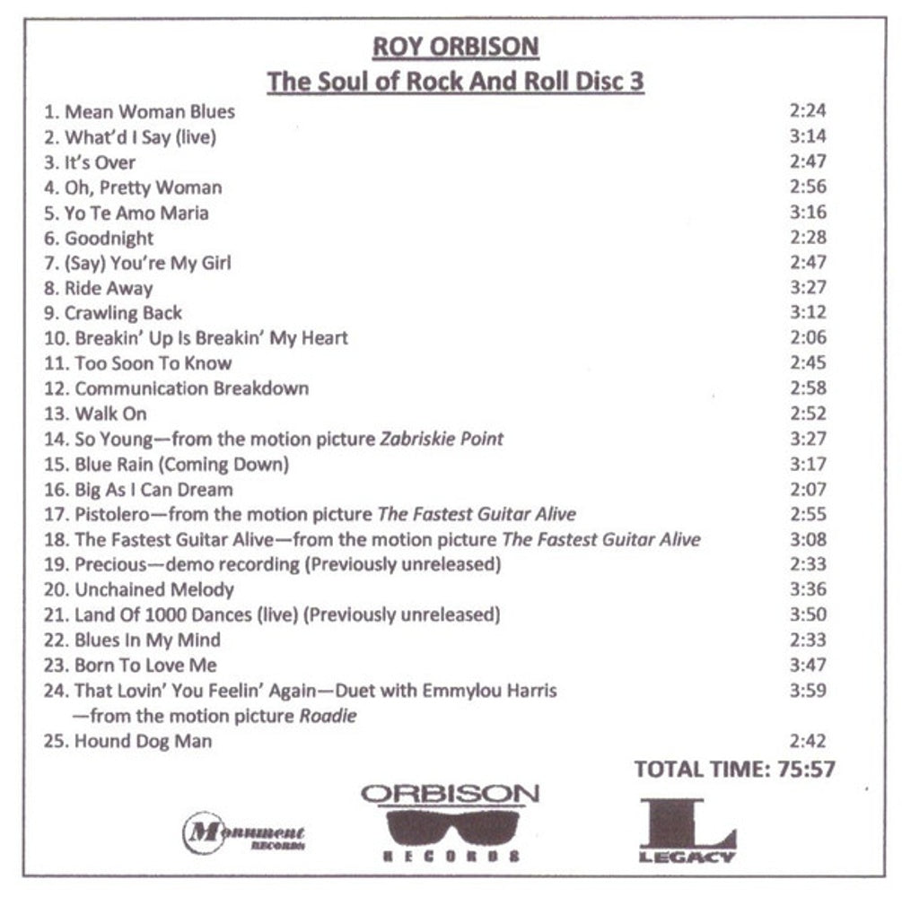 Roy Orbison – The Soul Of Rock and Roll (4-CD)