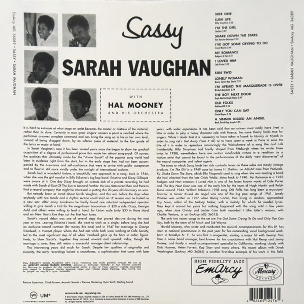 Sarah Vaughan – Sassy (LP Vinyl)