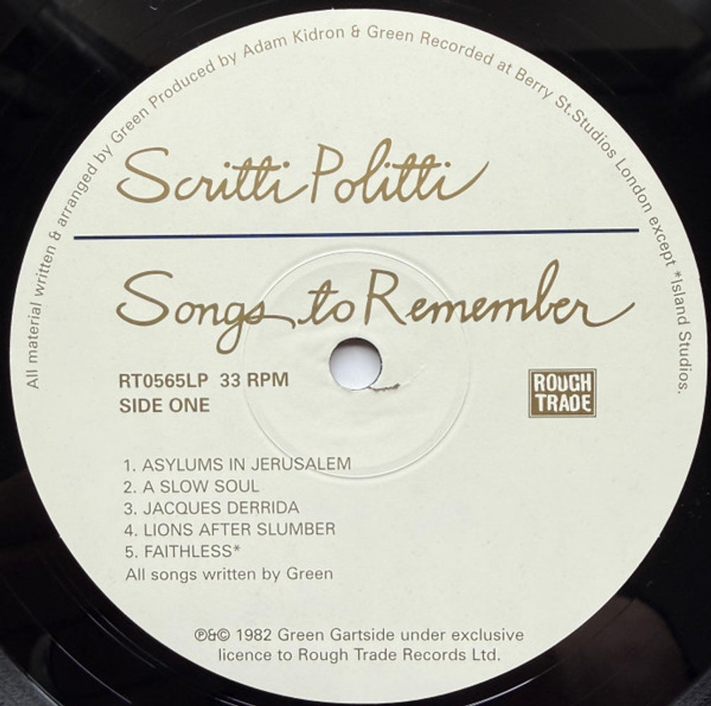 Scritti Politti – Songs To Remember (LP Vinyl)