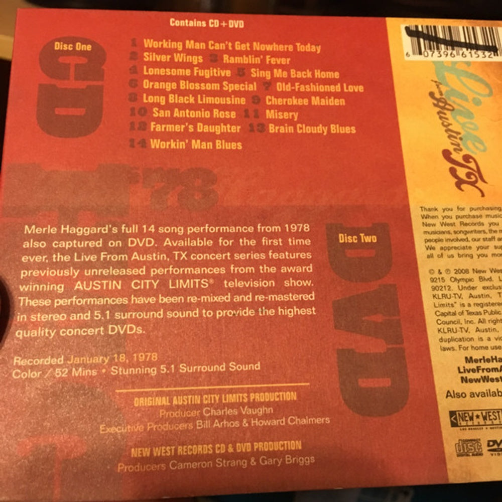 Merle Haggard – Live From Austin, TX '78 (CD)