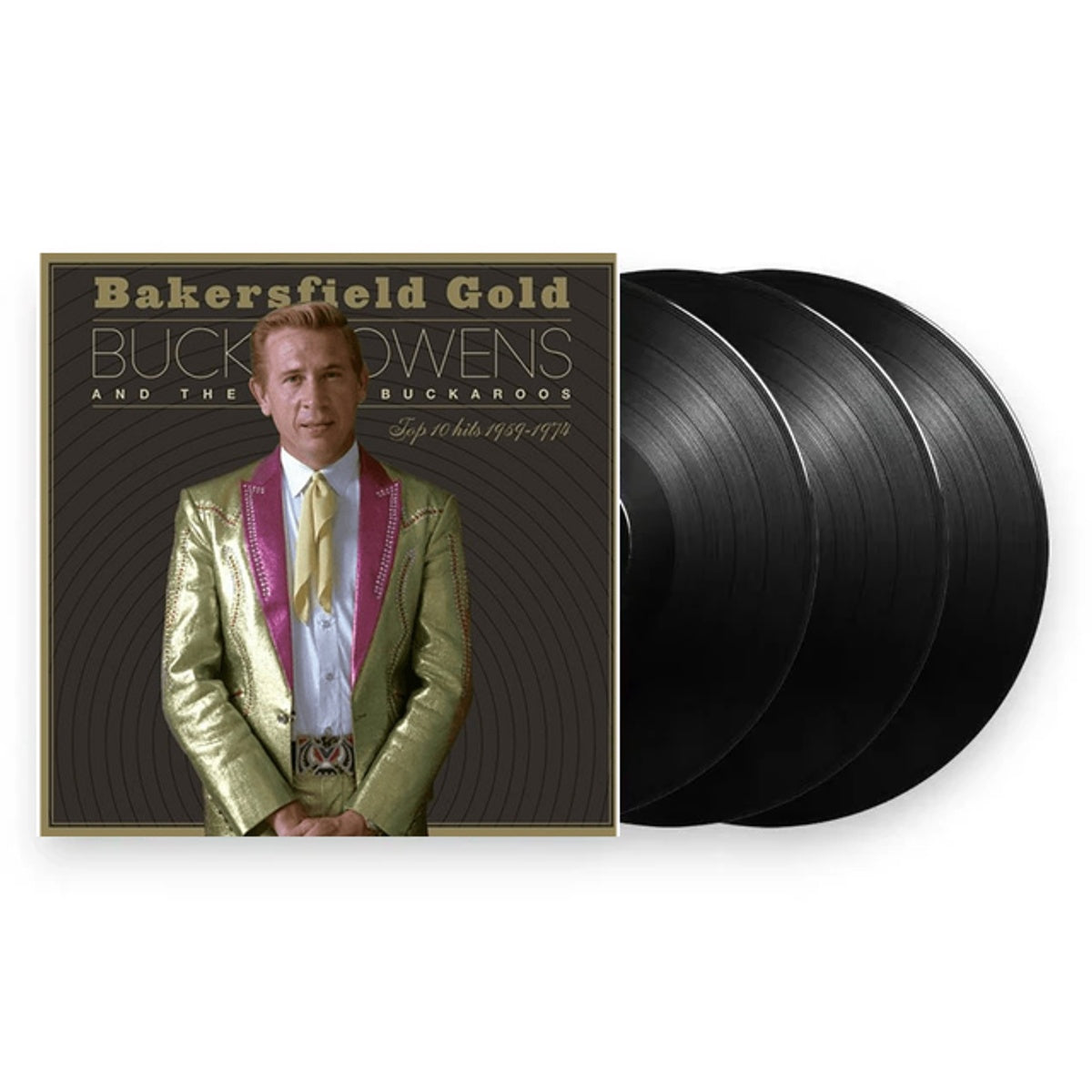 Buck Owens – Bakersfield Gold: Top 10 Hits 1959-1974 (3-LP Vinyl)