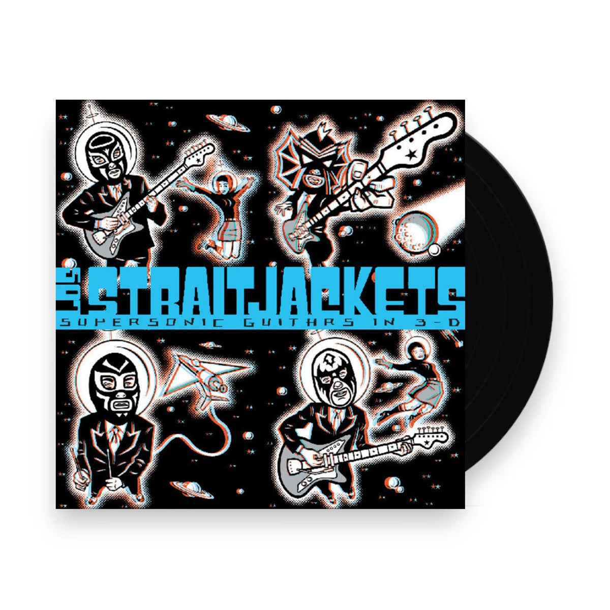 Los Straitjackets – Supersonic Guitars In 3-D (LP Red & Blue Vinyl)